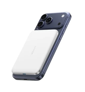 Carregador Portátil Indução 5000mAh Anker Qi2 15W MagSafe Branco