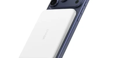 Carregador Portátil Indução 5000mAh Anker Qi2 15W MagSafe Branco